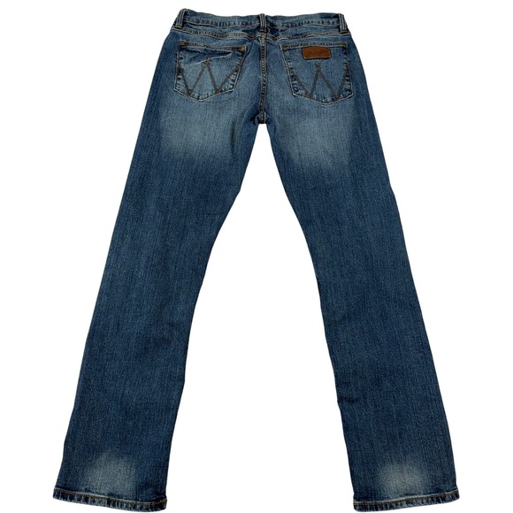 Wrangler Other - Wrangler Retro Slim Straight Jeans Mens 33x34 Blue Denim WWMH02712